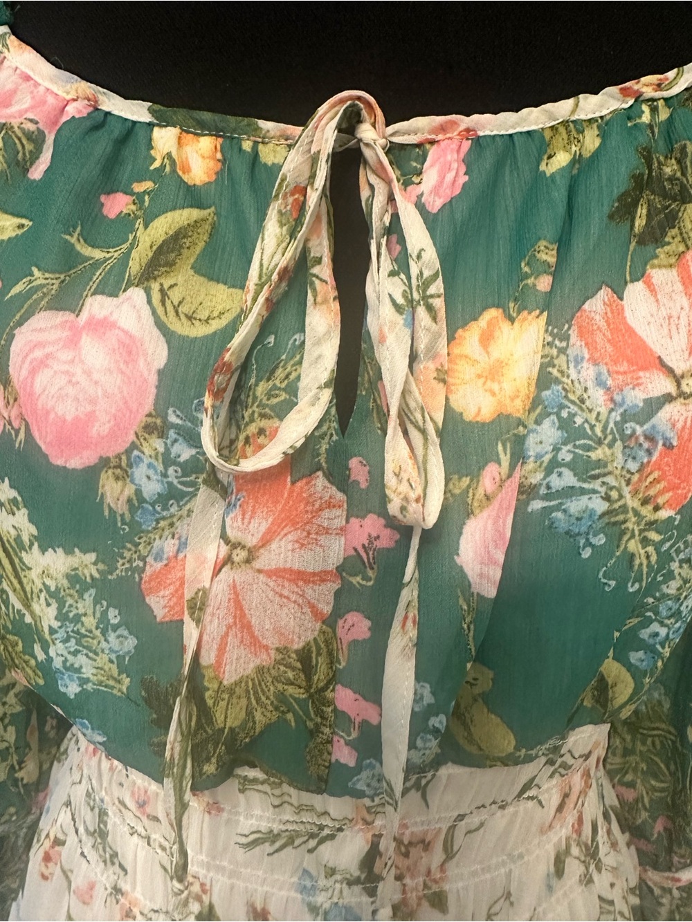 Fig & Flower Floral Cottagecore Peasant Midi Dress Women’s Medium NWOT Boho - Picture 5 of 14